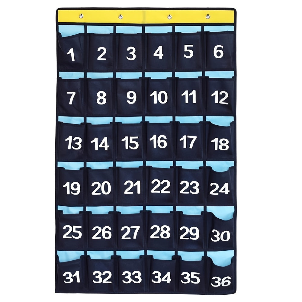Classroom Numbered Cell Phone Holder & Calculator Pocket Chart