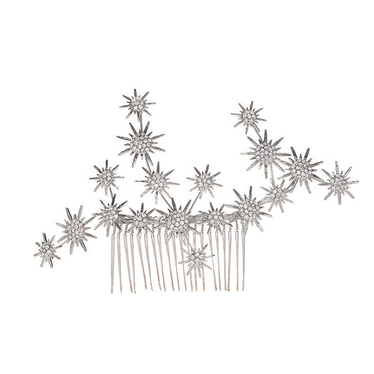 Snowflake Bridal Hair Comb Rhinestone Hair Jewelry