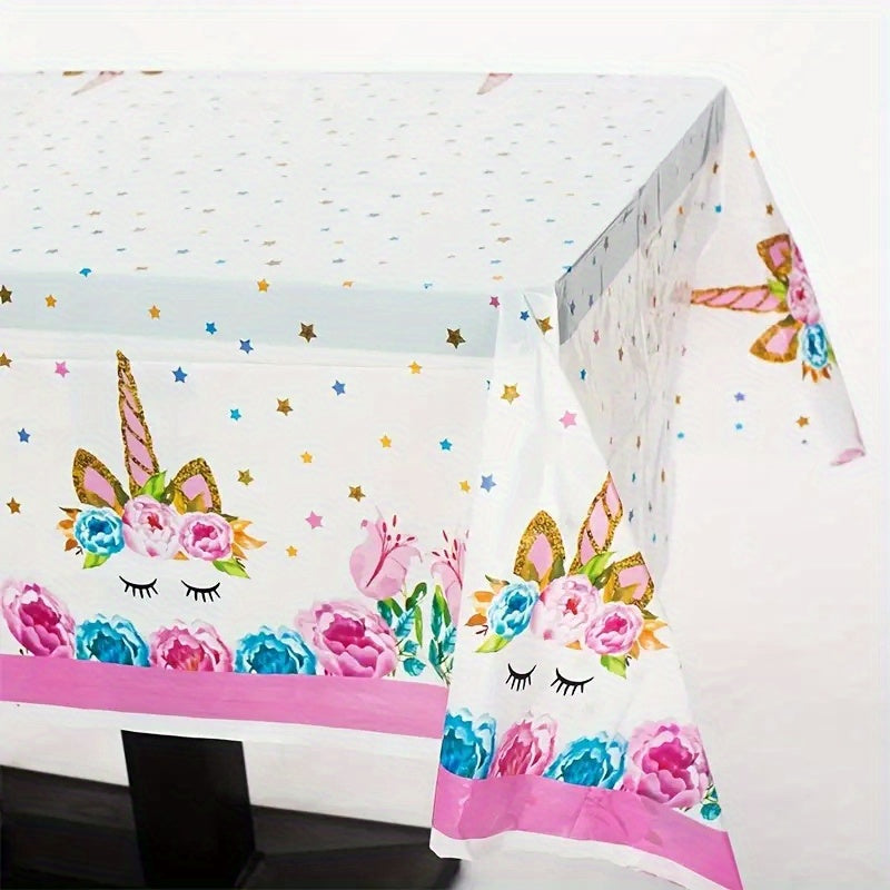 Disposable Unicorn Tablecloth for Unicorn Party Supplies