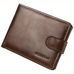 Men's Short Horizontal Wallet Retro Buckle Multifunctional Change Money Bag