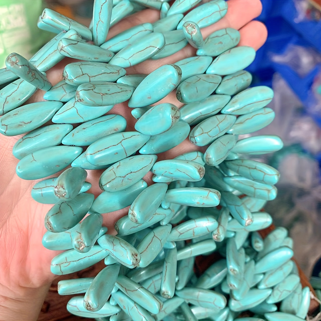 30pcs Teardrop Turquoise Beads Handcrafted Beads For Jewelry Supply 10 25mm