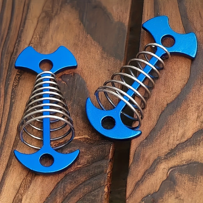 2pcs Aluminum Tent Nails Wind Rope Buckle Hooks