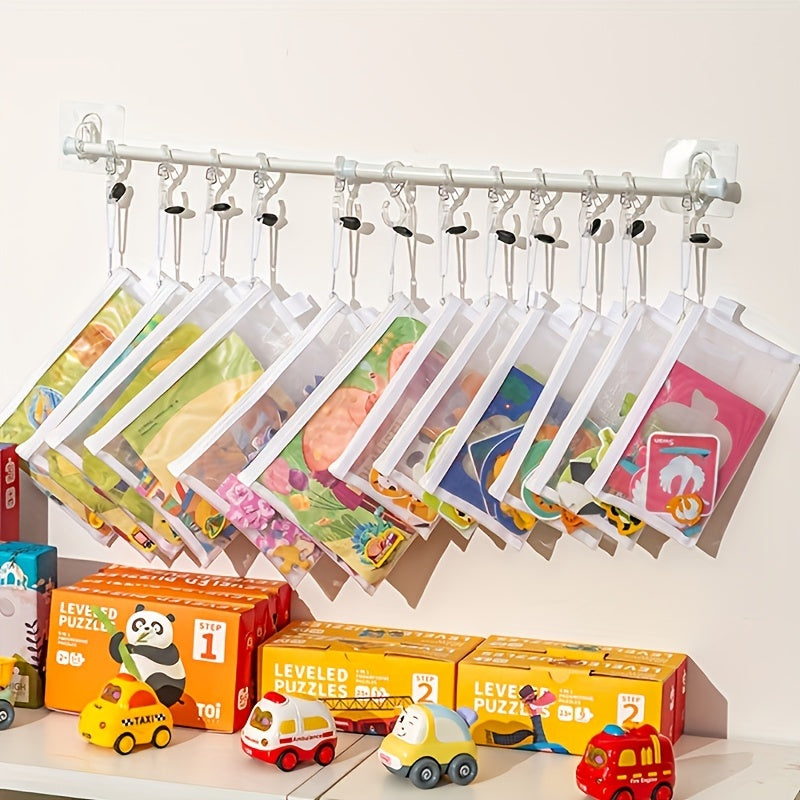 3pc Combination A4 A5 A6 Zipper Mesh Bag School Office Pencil Storage Folder