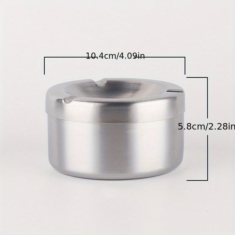 Stainless Steel Windproof Ashtray for Outdoor Smoking