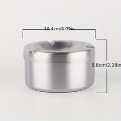 Stainless Steel Windproof Ashtray for Outdoor Smoking