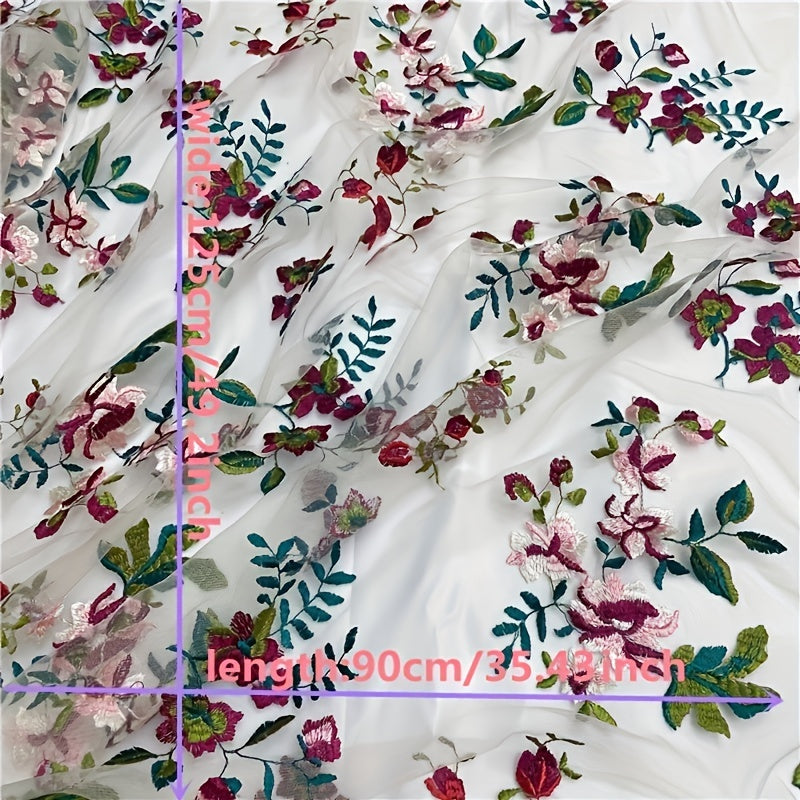 High Mesh Lace Embroidery Fabric DIY Dress Sewing Materials