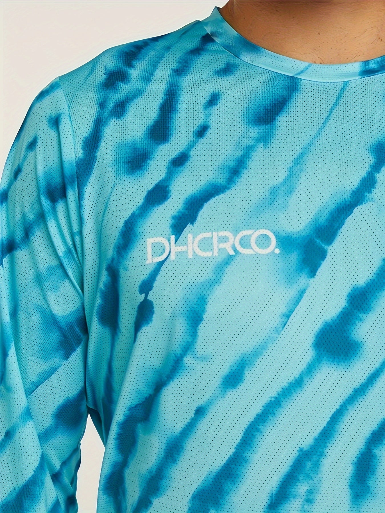 Men's Tie Dye Long Sleeve Motorcycle Off road T-Shirt