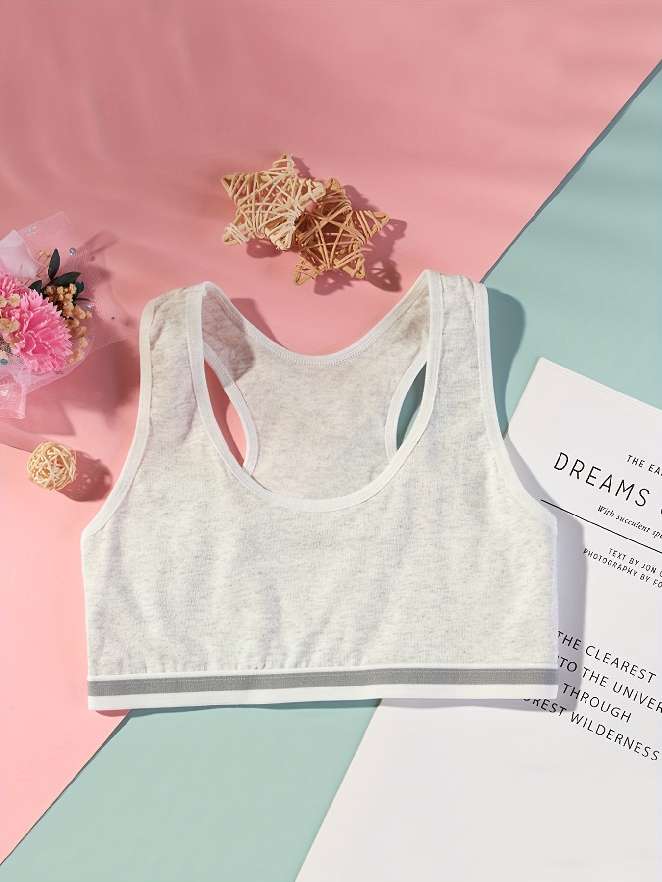 Girls No Steel Ring Bra Breathable Soft Underwear Teens 8-12 Years