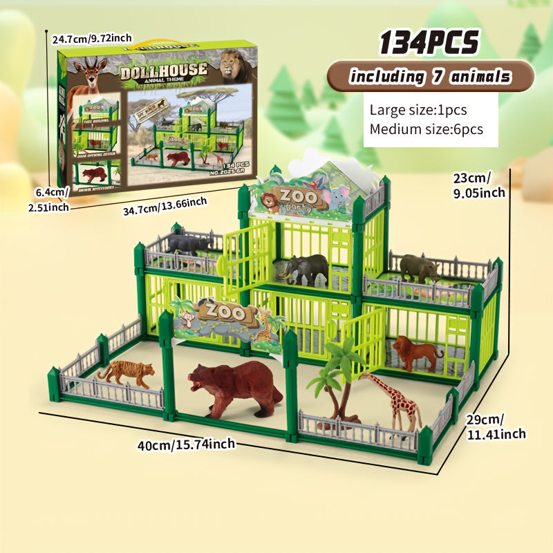 Wild Animal Figure Toy Set for Boys - Pandas, Lions, Tigers, Elephants