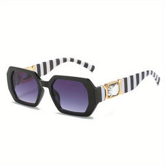 Rhinestone Gradient Polygon Sunglasses UV400