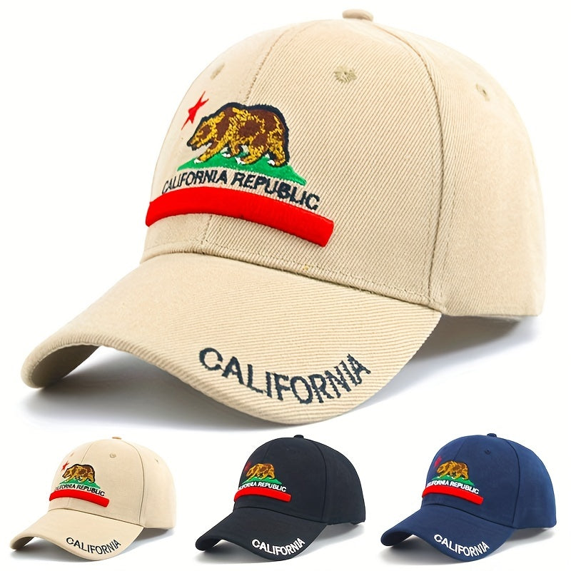 Street Canvas Baseball Cap Summer Letter Embroidery Peaked Cap