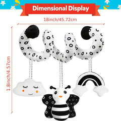 Newborn Spiral Hanging Plush Toy for Stroller, Car Seat, Bed