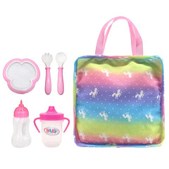 Doll Accessories Party Game Set Glasses Pacifier Rainbow Storage Bag