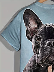 Men's Dog Graphic T Shirt - Active & Stretchy Summer Tee