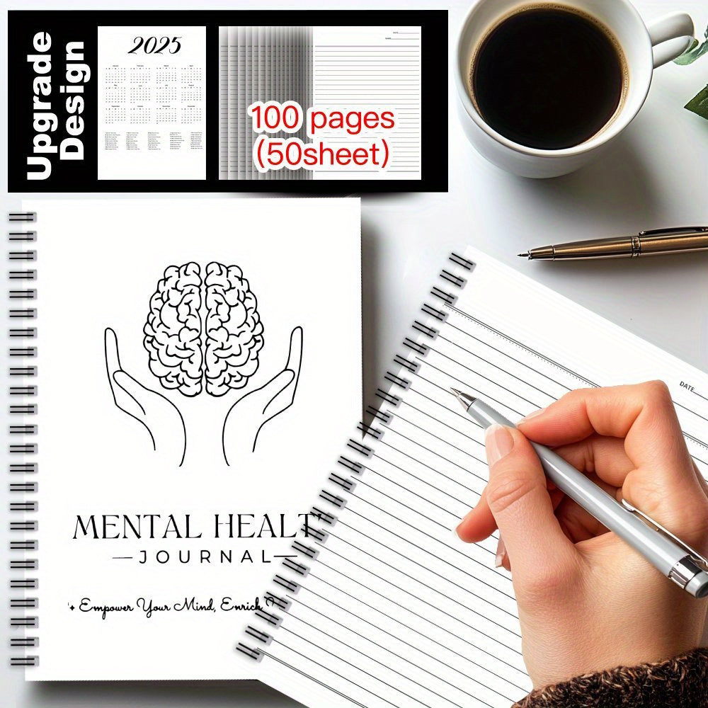 1pc Mixed Paper Spiral Coil Notebook Relief Planner Adult Relaxation Workbook