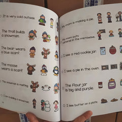 English Fluency Reading Workbook with Cartoon Characters