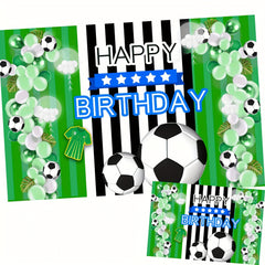 Soccer Party Backdrop Banner Grassland Background Cloth Decoration