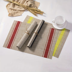 4pcs PVC Placemat Heat Insulation Mat Coaster Bowl Mat Plate Mat Dining