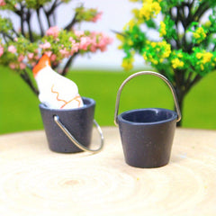 Dollhouse Ornament Cleaning Set Plastic Buckets Doll House Accessories