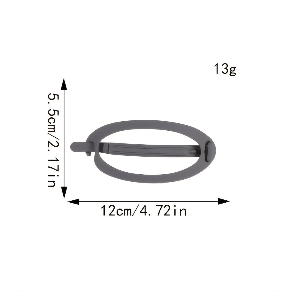 Frosted Oval Hair Clip 1pc