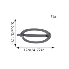 Frosted Oval Hair Clip 1pc