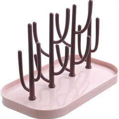 Tree Branch Baby Bottle Drying Rack with Base