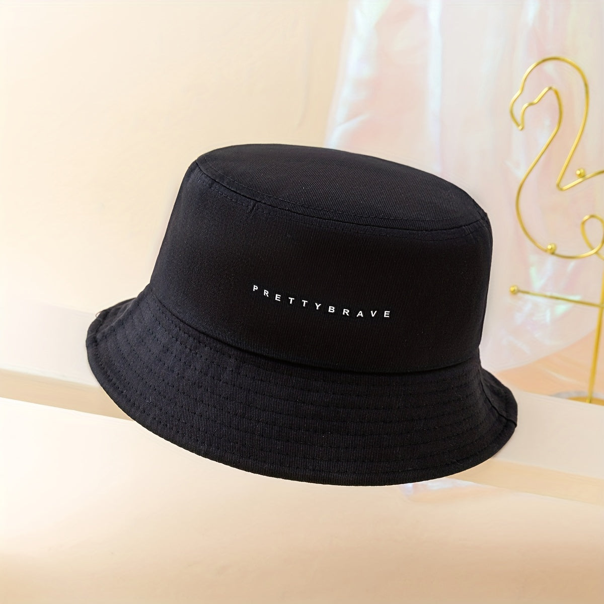 Men's Pretty Brave Print Bucket Hat Sunshade