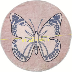 Large Pink Butterfly Play Mat Soft Washable Children Playmats Crawling Mat