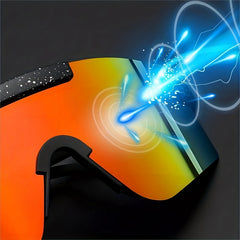 Men's Polarized American Flag Pattern Sports Sunglasses