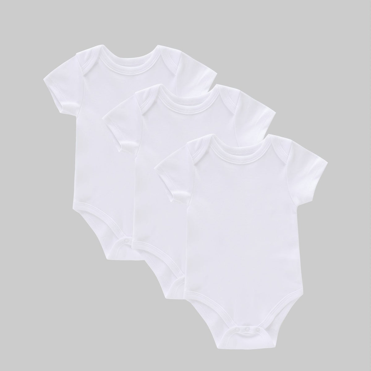 3pcs Newborn Short Sleeve Romper Cotton Bodysuit for Baby Boys Girls