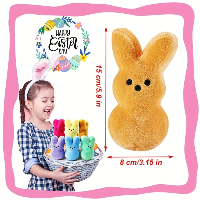 12pcs Cute Rabbit Plush Toys 6 Inch Soft Easter Bunny Stuffed Animals