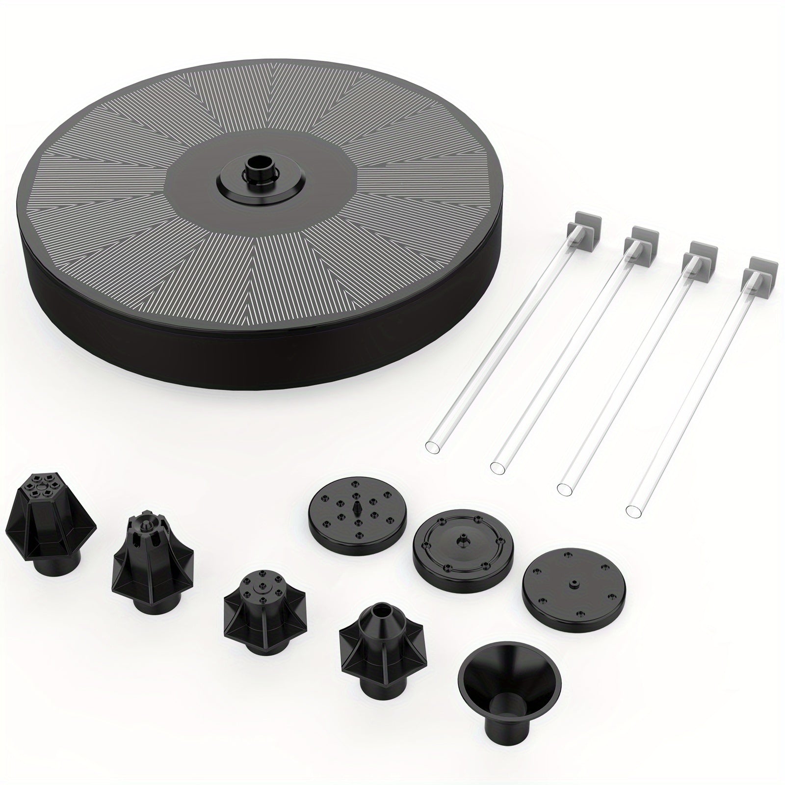 3.5W Solar Fountain For Bird Bath - Upgraded Pump with 6 Nozzles
