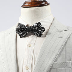 Rhinestone Gypsophila Double Layer Bow Tie For Men