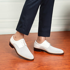 Men's Leather Oxford Derby Shoes For Wedding