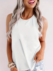 Women's 2 Pieces Tank Tops Crew Neck Sleeveless Casual Summer Tank Tops
