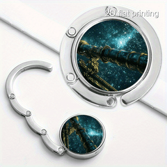 Metal Bag Hook for Telescope, Foldable, No Drill, Portable, Starry Night Print