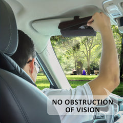 Car Visor Sunglasses Case PU Leather Glasses Holder with Magnetic Closure
