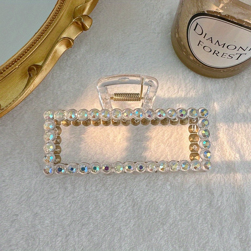 Rhinestone Hair Claw Clips Strong Hold Ponytail Jaw Clips