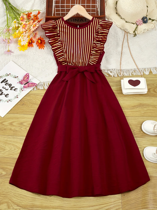 Vintage Butterfly Sleeve Fit And Flare Dress For Party