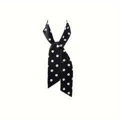 Polka Dot Print Ribbon Thin Scarf Hair Band Silk Hair Tie Hair Accessories