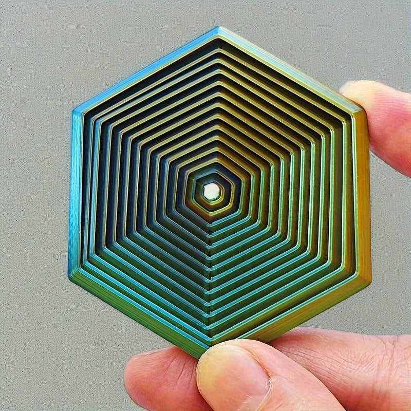 3D Printed Hexagon Fidget Cup Mat Mixed Purple