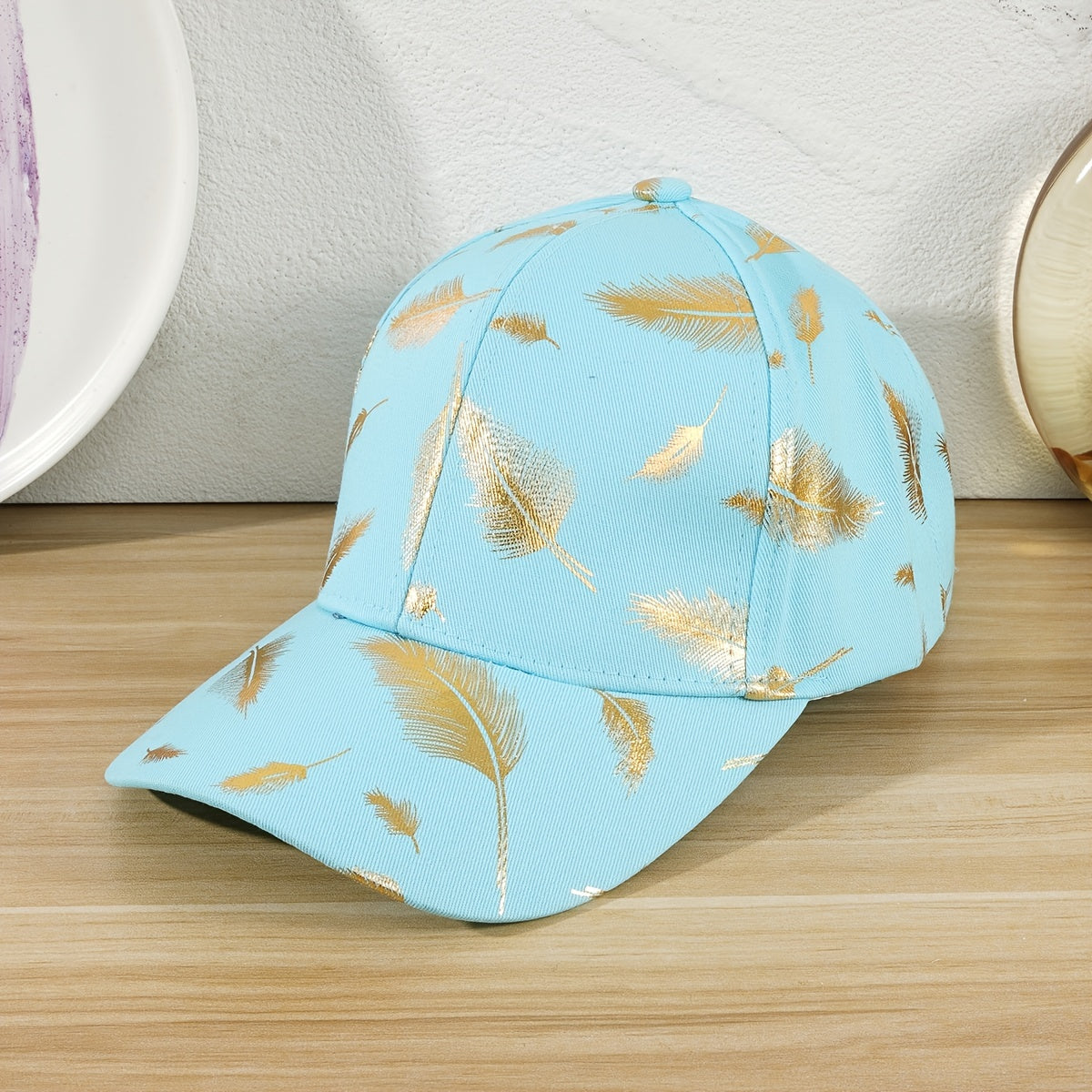 Retro Bronzing Feather Baseball Cap