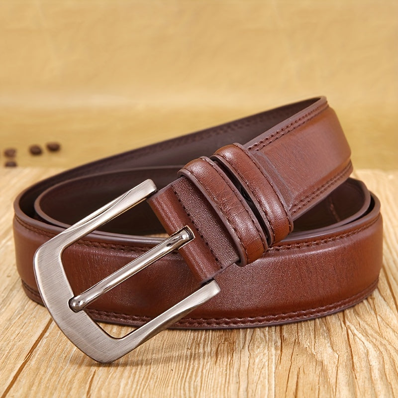 Men's Leather Business Belt for Jeans Pants
