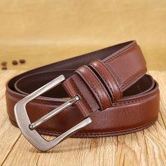 Men's Leather Business Belt for Jeans Pants
