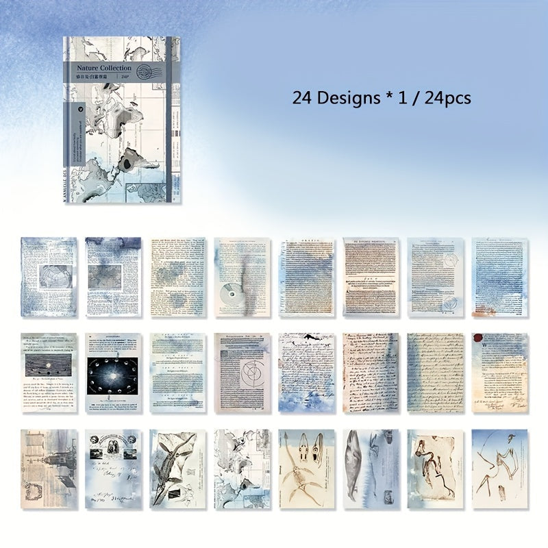 Zircon Series Hand Account DIY Decoration Material Package 24 Sheets