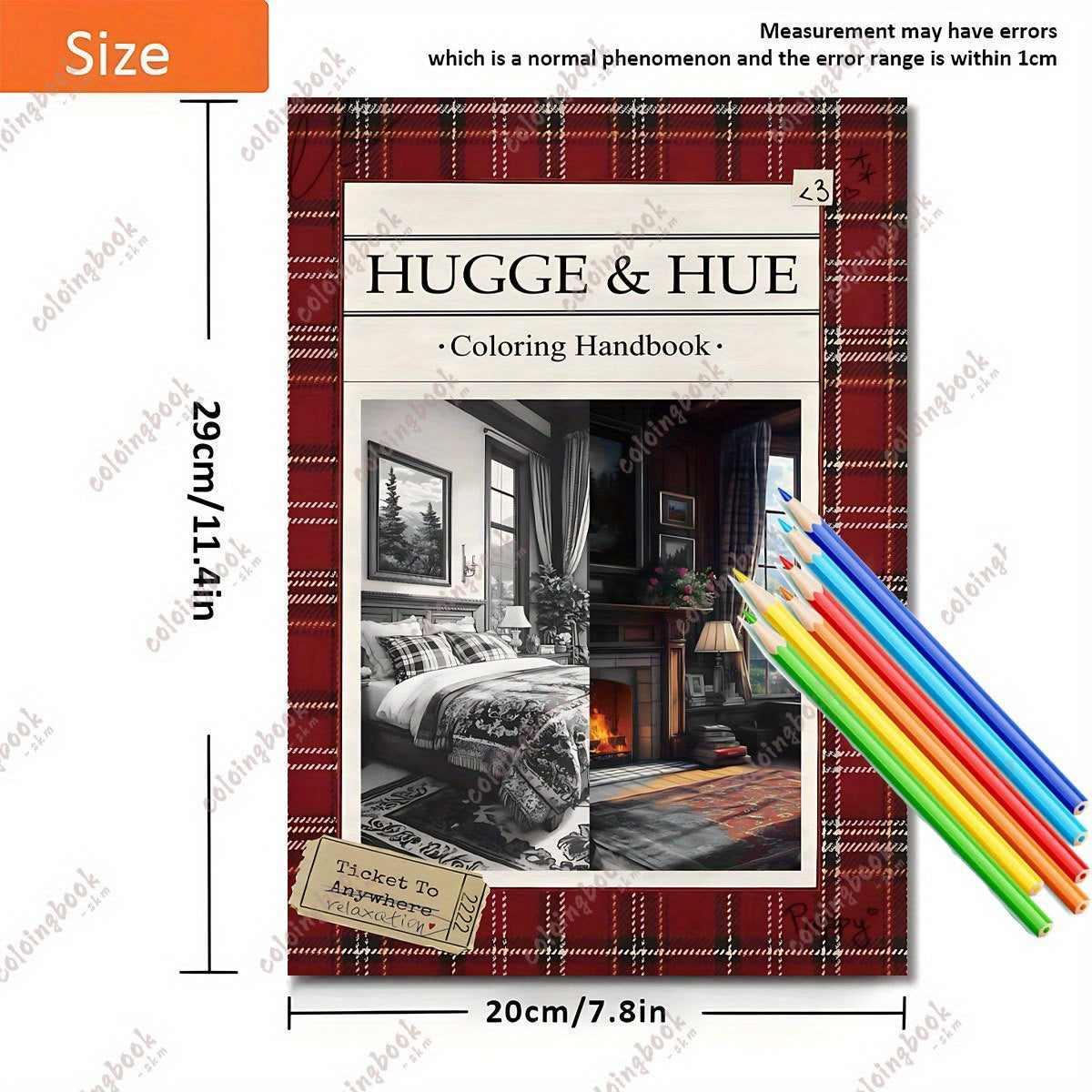 HUGGE & HUE Drawing Coloring Book for Adults