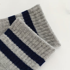 5pairs Kids Striped Breathable Soft Comfy Socks for Spring Summer