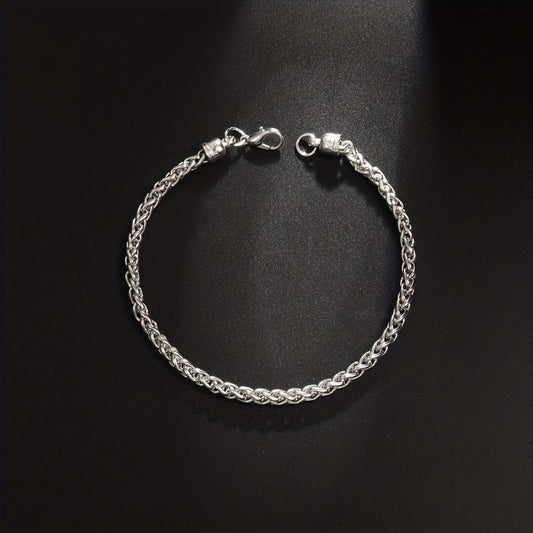 Men's Dragon Claw Buckle Silver Chain Bracelet Gift