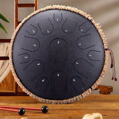 Steel Tongue Drum 15 Tone Handheld Tank Drum Percussion Instrument