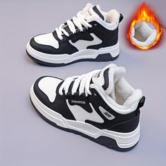 Plush Lined Thermal Running Shoes Wear Resistance Non Slip Sneakers
